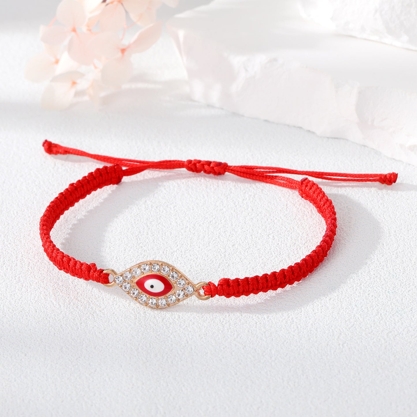 Red Ojitio with Red Braided Band Bracelet