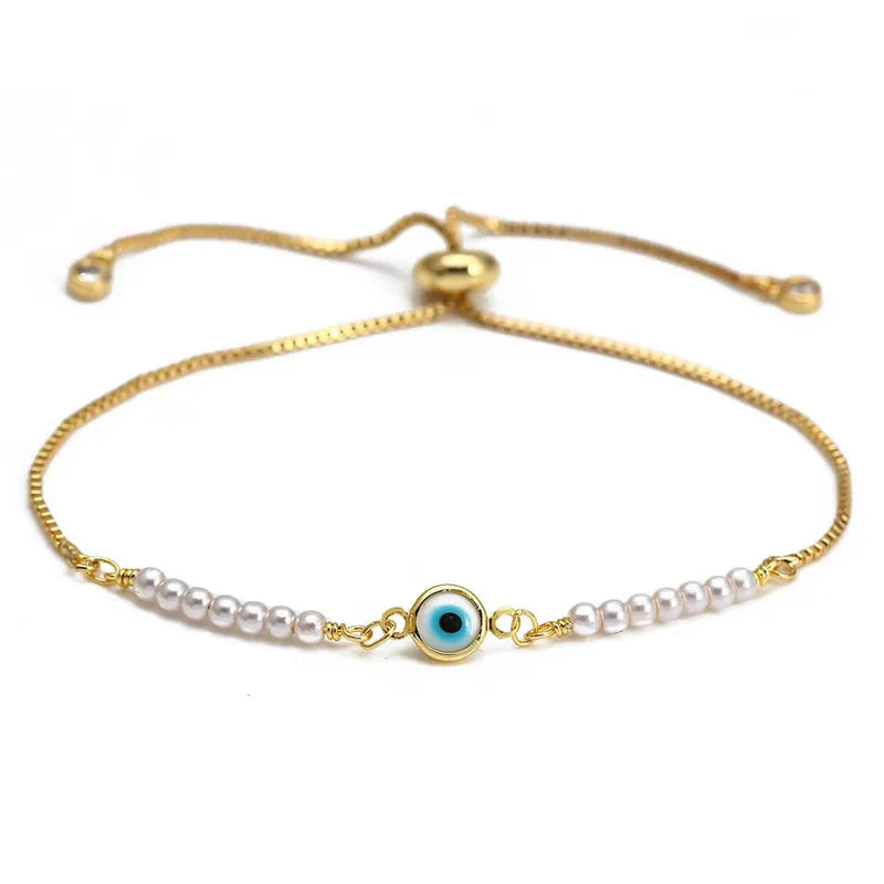 Perla Ojito Copper Chain Bracelet
